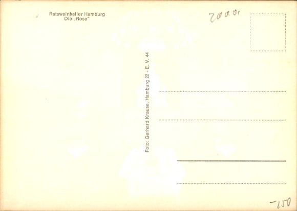 Postcard Hamburg Altona Nienstedten, Ratsweinkeller, Die Rose