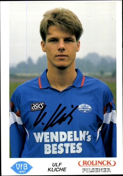 Autograph card footballer Ulf Kliche, VfB Oldenburg, autograph