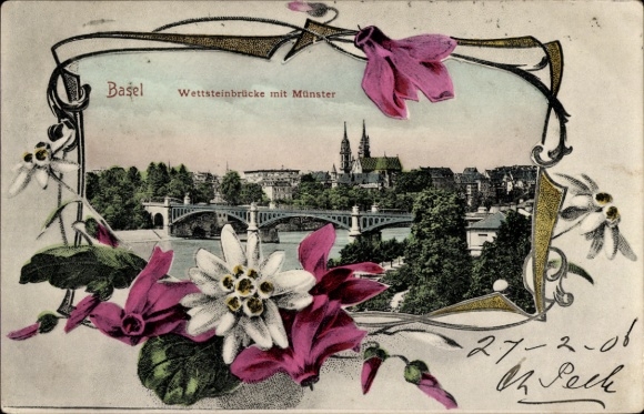 passe-partout KP Basel Bâle City Szwajcaria, Most Wettstein, Münster