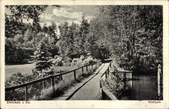 Ak Zwickau in Sachsen, Stadtpark