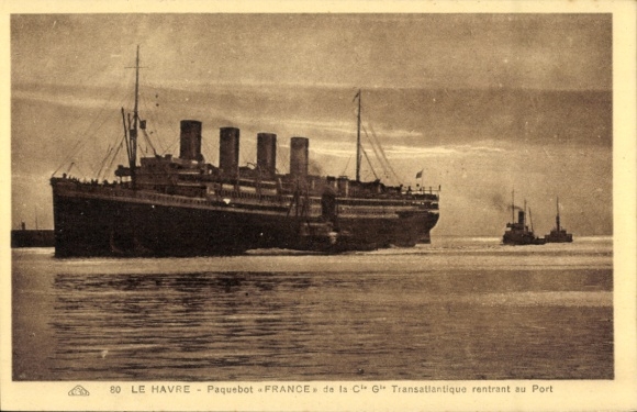 Ak Le Havre Seine Maritime, Passagierschiff France, CGT