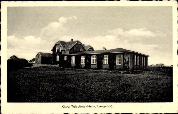 Postcard North Sea resort Langeoog East Frisia, Klara Telschow Heim