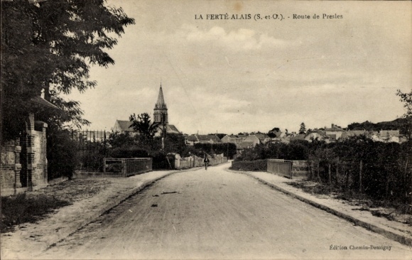 Ak La Ferté Alais Essonne, Route de Presles