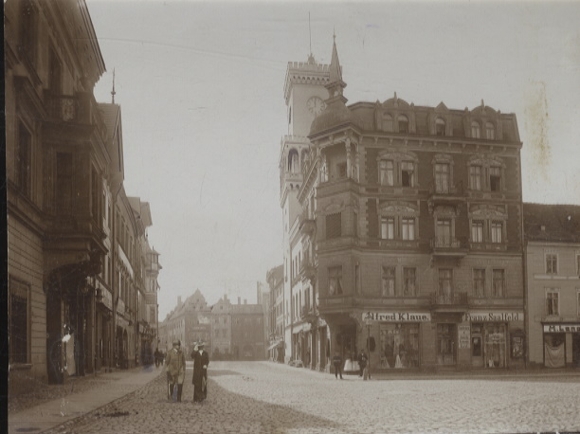Original Foto Sagan in Schlesien (Woiwodschaft Lebus), Marktplatz, um 1900