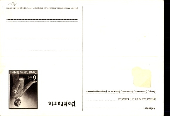 Postal stationery artist Postcard Klein, G., Only one can win and that is us, quote from Adolf Hitler