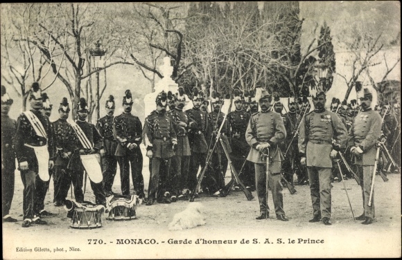 Postcard Monaco, Honor Guard of the SAS le Prince