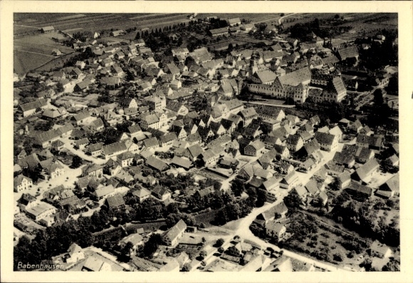 Ak Babenhausen in Hessen, Fliegeraufnahme