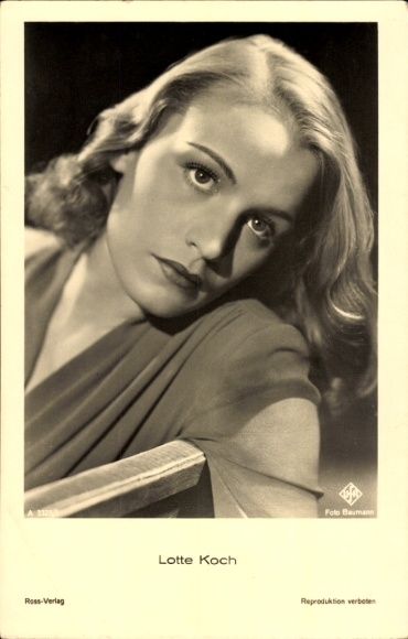 Ak Schauspielerin Lotte Koch, Portrait, Autogramm