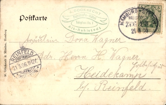 Postcard Hamburg Wandsbek Rahlstedt Altrahlstedt, Villa Thea