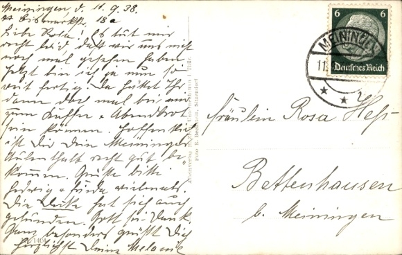 Postcard Unterneubrunn Schleusegrund Thuringia, partial view