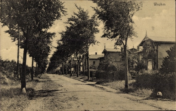 Ak Wrohm in Dithmarschen, straatdeel