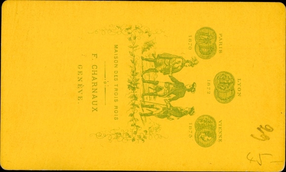 Chamonix Mont Blanc Haute Savoie Visiting Card, La Mer de Glace, view taken from Montenvert