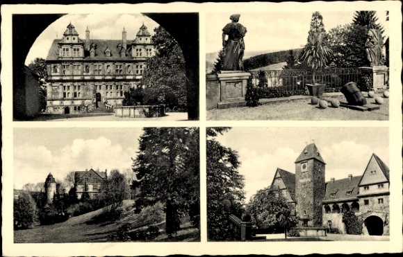 Postcard Friedewald Westerwald, Haus Friedewald, partial views