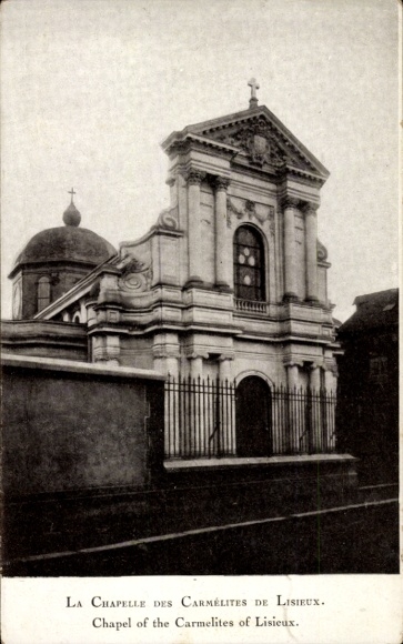 Ak Lisieux Calvados, Kapelle der Karmeliten, schwarz-weiß,  