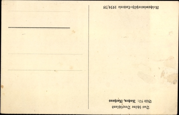 Postcard Aachen in North Rhine-Westphalia, town hall, WHW Das Schöne Deutschland, image 50