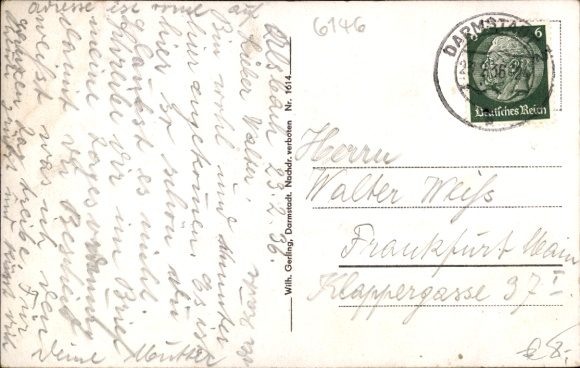 Postcard Alsbach Hähnlein Hessen, Haus Hirschpark