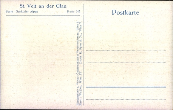Postcard Sankt Veit an der Glan Carinthia, square with fountain