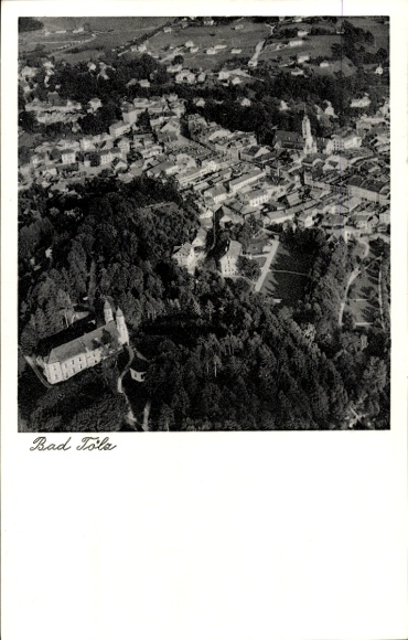 Postcard Bad Tölz in Upper Bavaria, aerial photograph