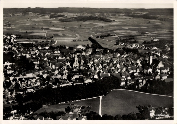 Ak Crailsheim in Württemberg, Fliegeraufnahme
