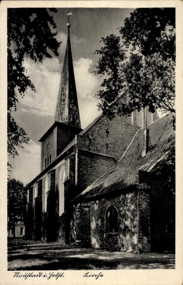 Postcard Neustadt in Holstein, Church