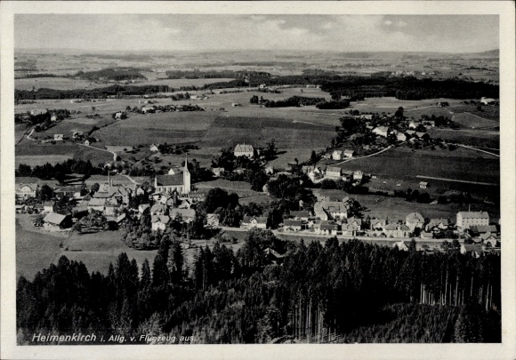 Ak Heimenkirch im Allgäu, Fliegeraufnahme