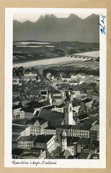 6 glass negatives Rosenheim Upper Bavaria, Inn, overall view, various views