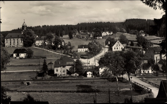 Ak Rautenkranz im Vogtland, Ortsansicht