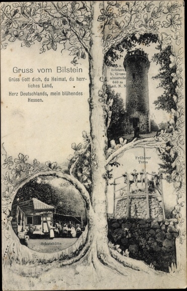 KP Großalmerode w dzielnicy Werra Meißner, Bilstein, wieża widokowa, schronisko