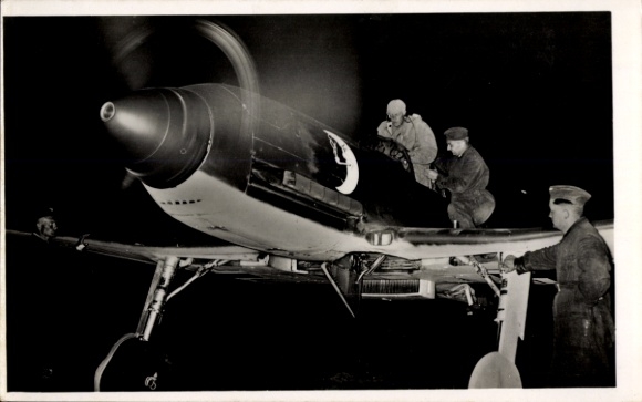 Postcard Luftwaffe, Heinkel He 113 as a night fighter, WWII