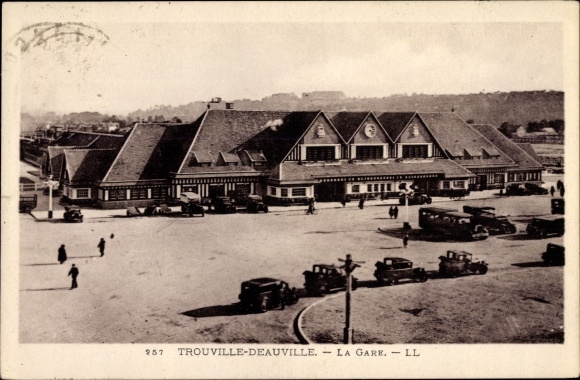 Postcard Trouville Deauville Calvados, The Train Station
