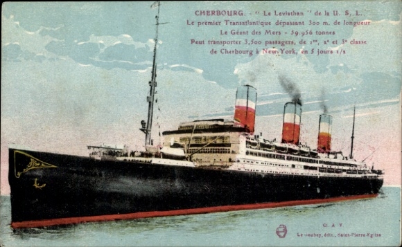 Ak-stoomboot Leviathan, United States Lines