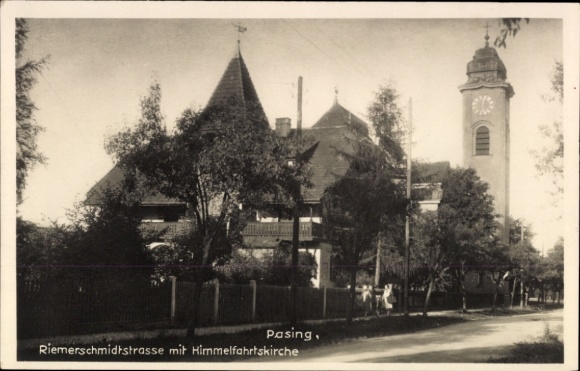 Ak Pasing München, Riemerschmidtstraße, Himmelfahrtskirche