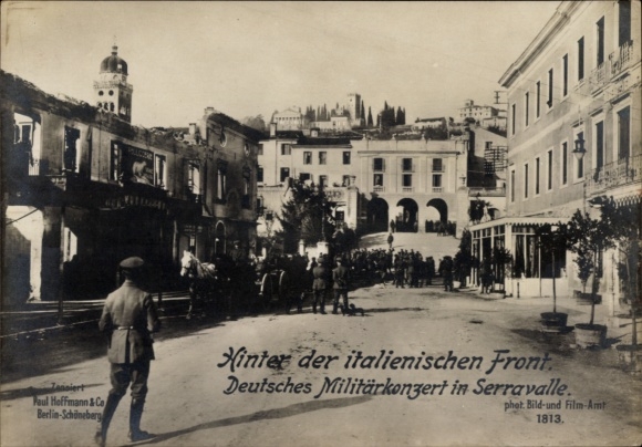 Ak Serravalle Piemont, Deutsches Militärkonzert, I WK