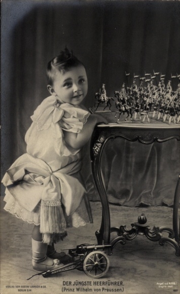 Ak Der jüngste Heerführer, Prinz Wilhelm von Preußen, Zinnsoldaten