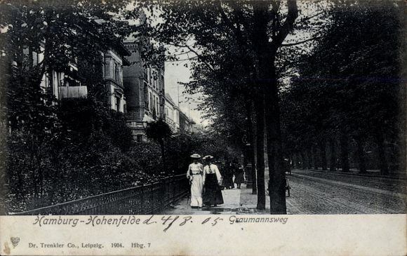 Postcard Hamburg Hohenfelde, Graumannsweg