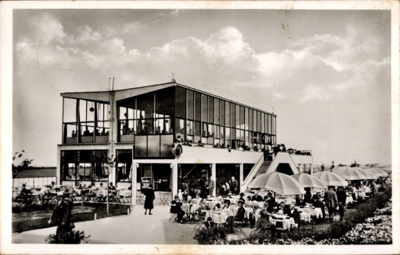 Ak Schkeuditz in Sachsen, Flughafen Halle Leipzig, Restaurant