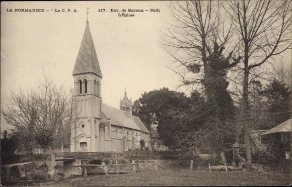 Ak Bayeux Calvados, Sully, L'Eglise