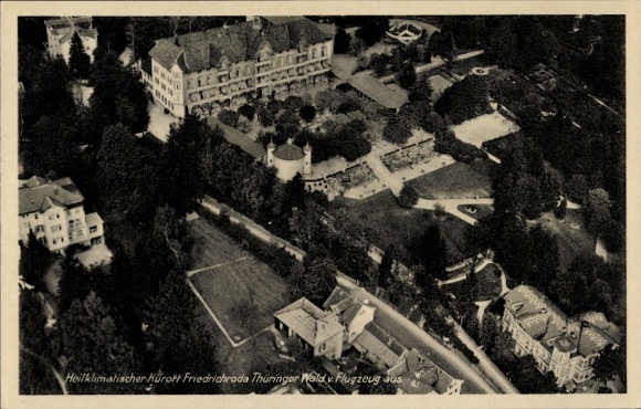 Postcard Friedrichroda in the Thuringian Forest, aerial photograph