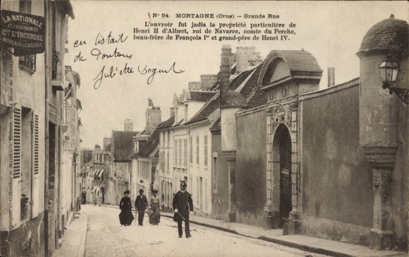 Ak Mortagne Orne, Grande Rue