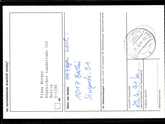 Michel No. 3347 on address check