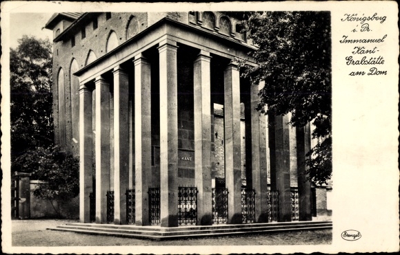 Postcard Kaliningrad Königsberg East Prussia, Immanuel Kant&#39;s grave at the cathedral