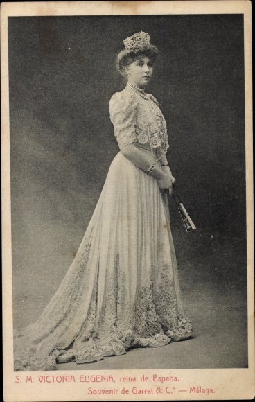 Ak SM Victoria Eugenia, reina de España