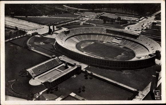 PC Berlin Charlottenburg Westend, Reichssportfeld, Olympic Stadium, aerial photo