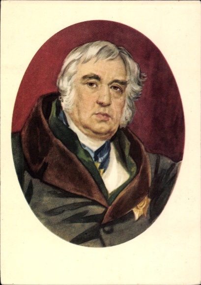 Artist Postcard Poet Ivan Andreyevich Krylov, portrait