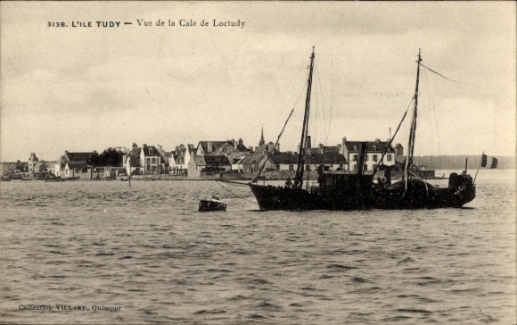 Postcard Loctudy Finistère, view of the cargo hold