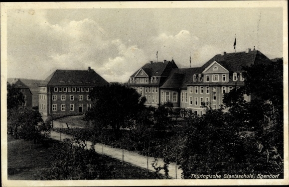 Postcard Egendorf Blankenhain in Thuringia, Thuringian State School