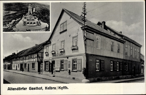 Ak Kelbra op Kyffhäuser, Kaiser Wilhelm Monument, Altendörfer Gasthof