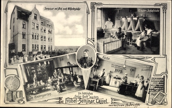 KP Kassel w Hesji, Seminarium Fröbel, internat, przedszkole, kuchnia, Bertha von Mahrenholtz-Bülow