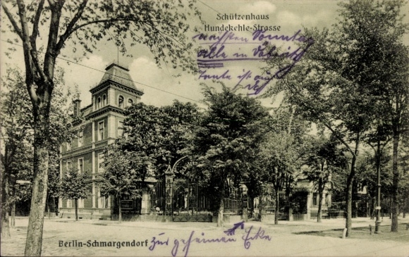 Postcard Berlin Wilmersdorf Schmargendorf, Schützenhaus Hundekehlestraße