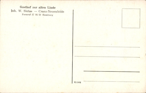Postcard Hamburg Harburg Cranz Neuenfelde, Gasthof Zur alten Linde